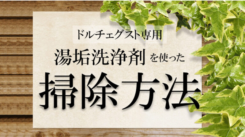 専用の湯垢洗浄剤でネスカフェドルチェグストを綺麗に掃除する方法