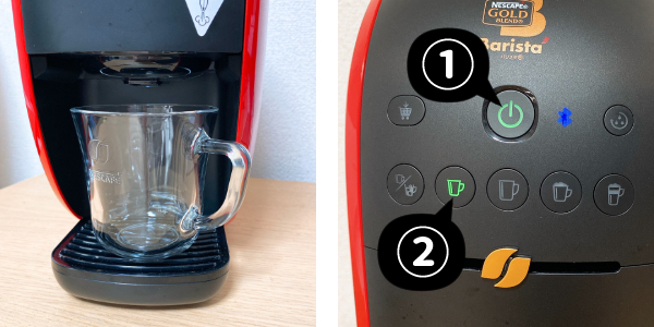 ネスカフェバリスタの使い方:ブラックコーヒーを淹れる