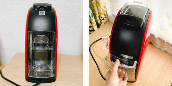 ネスカフェバリスタの使い方:給水タンクを取り外す